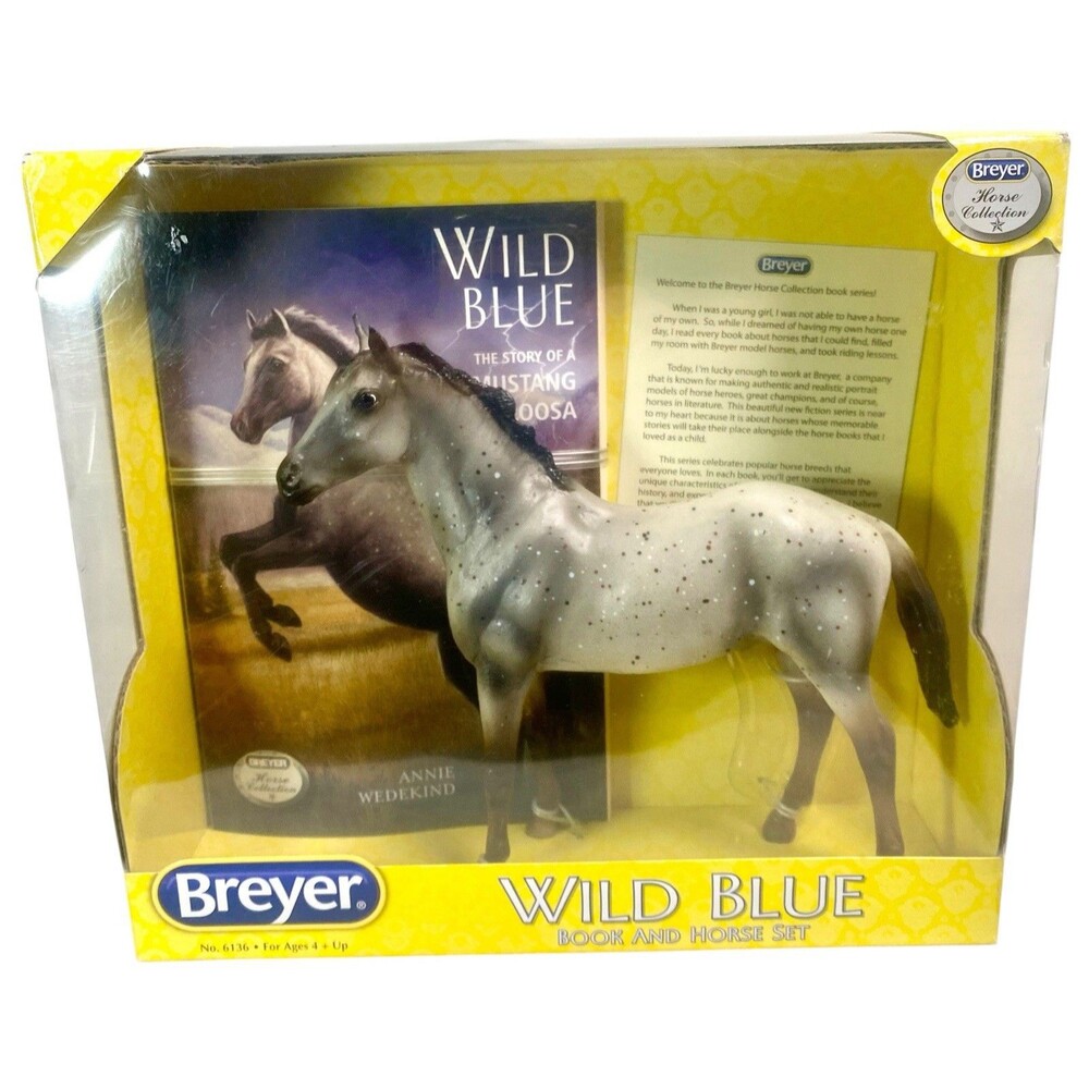 Breyer Horses Wild Blue: Book and Horse Toy Collectible Set 1:12 Scale 2014